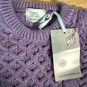 Beo Live Well Purple Knit Sweater